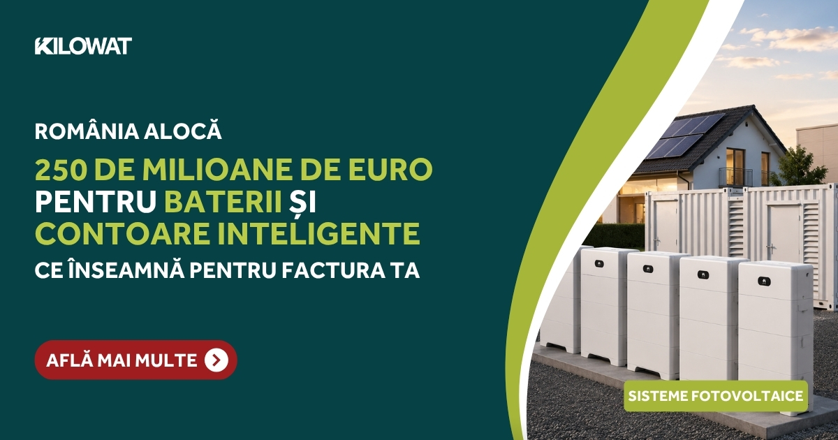 România alocă 250 de milioane de euro pentru baterii și contoare inteligente: ce înseamnă pentru factura ta