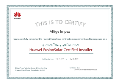 FusionSolar Residential Service Primary Certificate-2