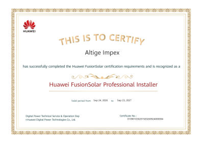 FusionSolar Residential Service Professional Certificate-2